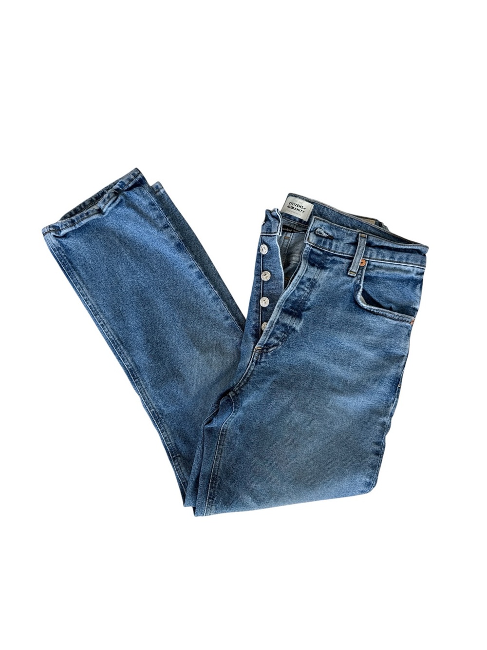Citizens of Humanity Charlotte Crop Jeans 27 Button Fly Straight Leg